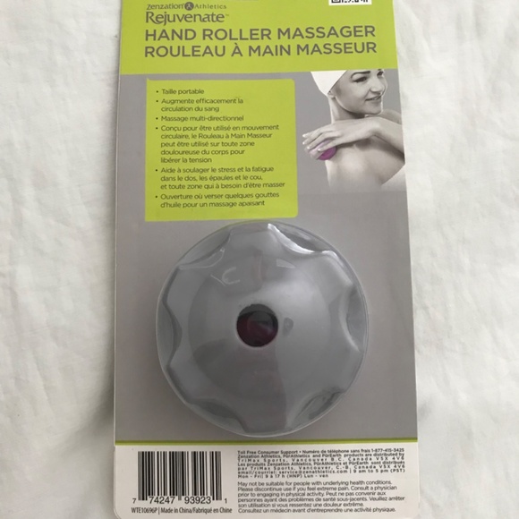 NEW Zenzation Athletics Rejuvenate Hand Roller Massager Ball Purple Grey - Picture 4 of 7